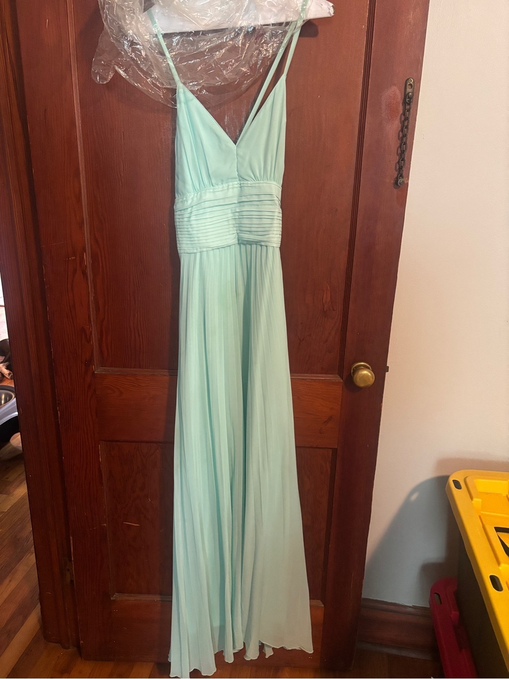 Crystal Doll Light Aqua Spaghetti Strap Dress